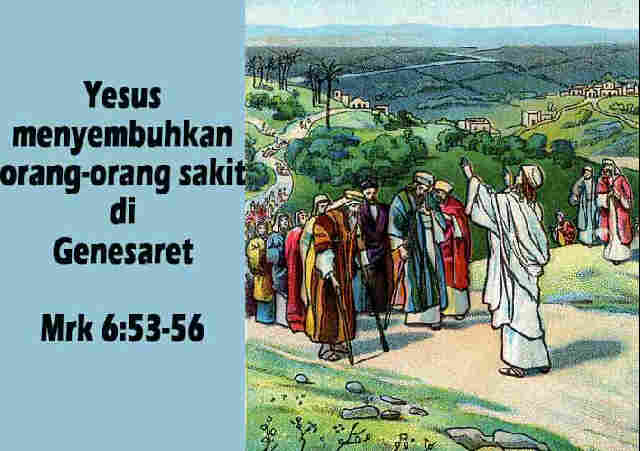 Yesus menyembuhkan orang orang sakit di Genesaret  SSCC 